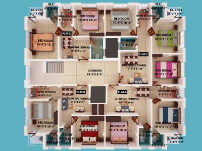  bhoomi-apartment Cluster Plan
