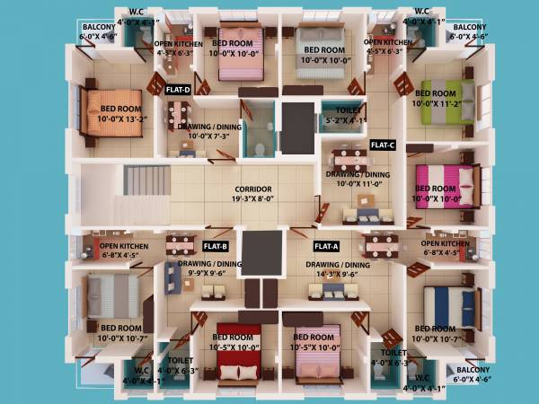  bhoomi-apartment Cluster Plan