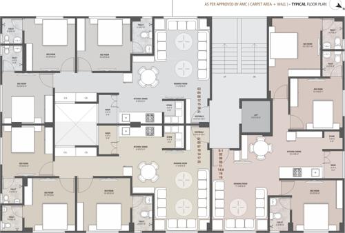  hiren-apartments Hiren Apartments Cluster Plan from 1st to 6th Floor