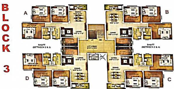  park-valley Block 3 Typical Cluster Plan