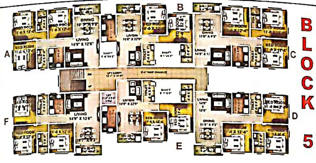 park valley Block 5 Typical Cluster Plan