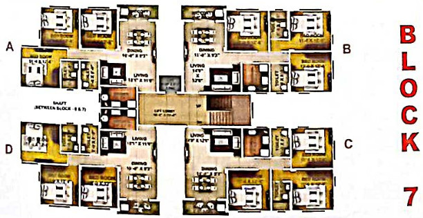 park valley Block 7 Typical Cluster Plan