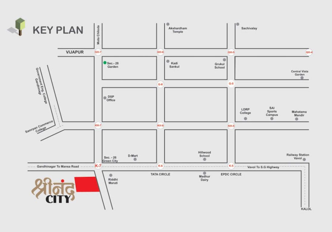  shreenand city Location Plan