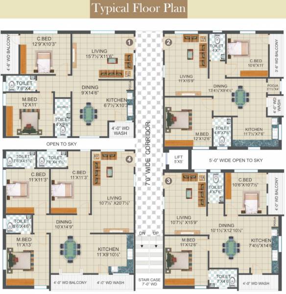  splendor Splendor Cluster Plan from 2nd to 5th Floor