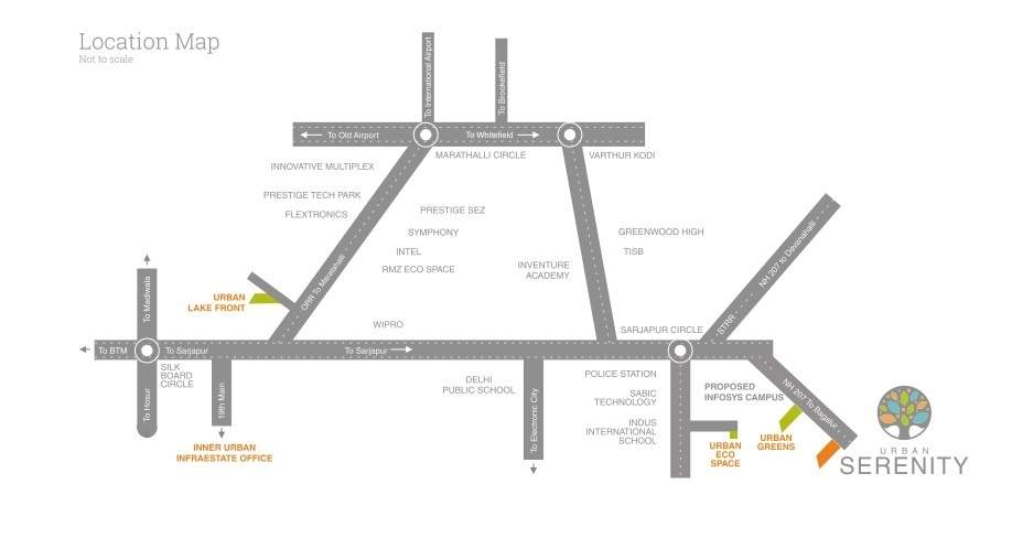  urban serenity row houses Location Plan