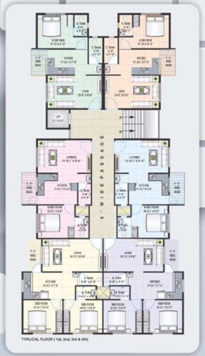  avenue Aaditya  Avenue Cluster Plan for 1st to 4th Floor