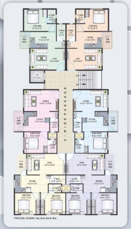  avenue Aaditya  Avenue Cluster Plan for 1st to 4th Floor