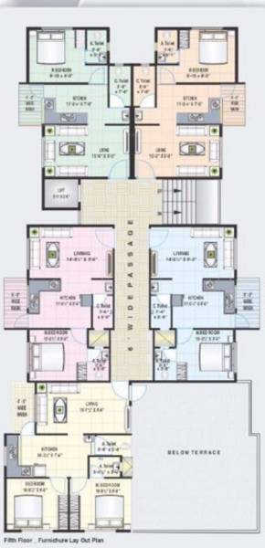  avenue Aaditya  Avenue Cluster Plan for 5th Floor
