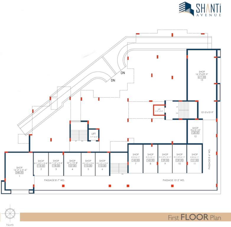  avenue Shanti Avenue Cluster Plan for 1st Floor