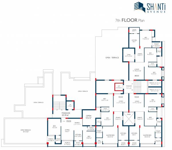 Shanti Avenue Cluster Plan for 7th Floor avenue Shanti Avenue Cluster Plan for 7th Floor