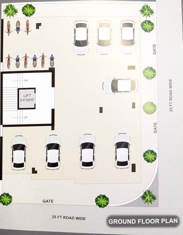 apartment KRUSHNASHRAY APARTMENT Cluster Plan