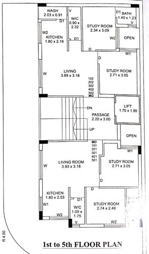 Rudray Mahel Cluster Plan from 1st to 5th Floor mahel Rudray Mahel Cluster Plan from 1st to 5th Floor