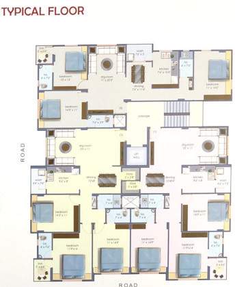  goverdhan heights Goverdhan Heights Cluster Plan for typical Floor