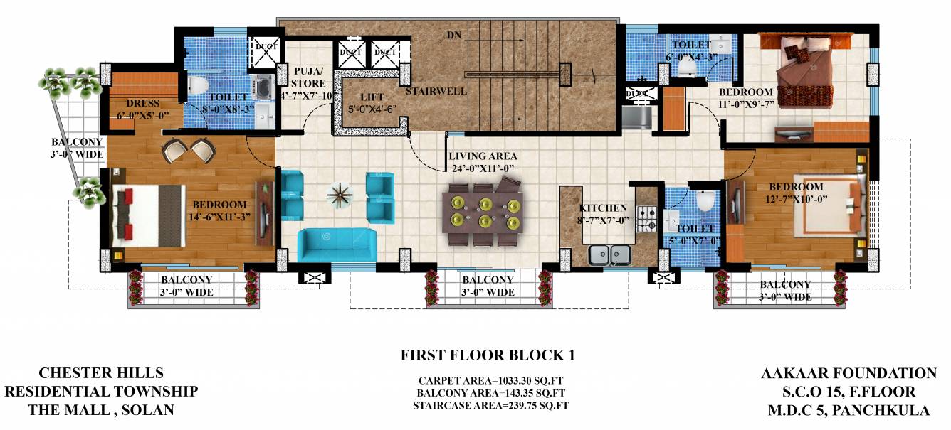  chester hills B1 Cluster Plan for 1st Floor