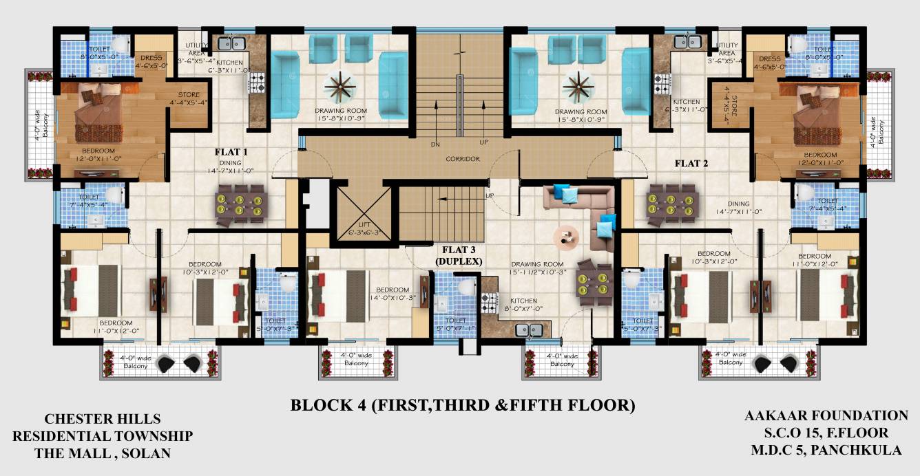  chester hills B4 Cluster Plan for 1st, 3rd and 5th Floor