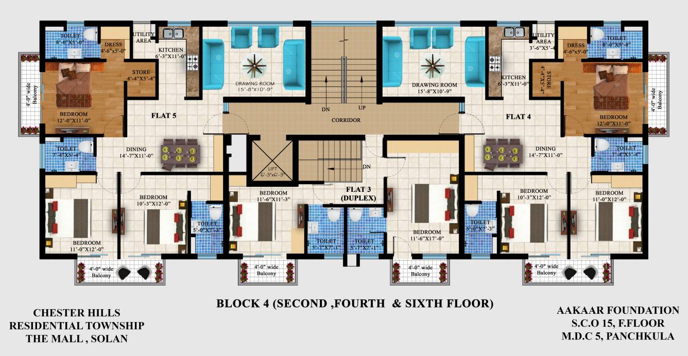  chester hills B4 Cluster Plan for 2nd, 4th and 6th Floor