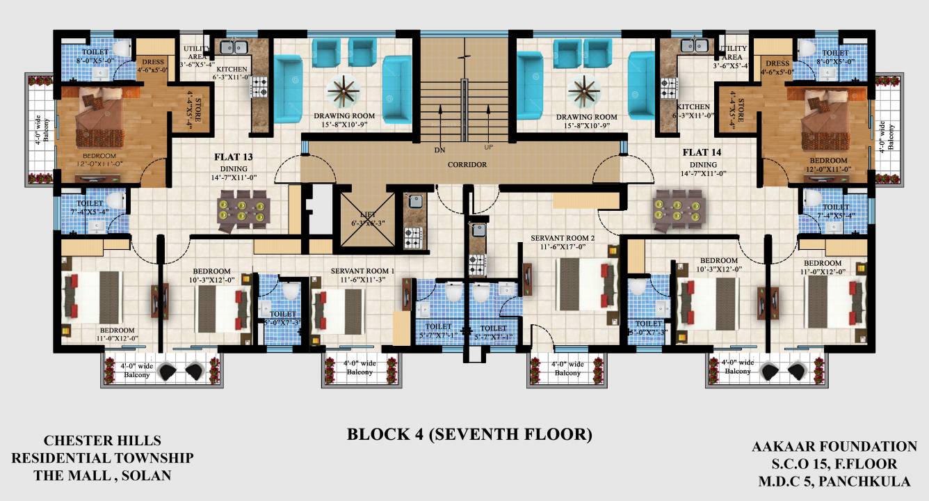  chester hills B4 Cluster Plan for 7th Floor