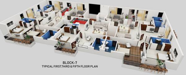  chester-hills B7 Cluster Plan for 1st, 3rd and 5th Floor