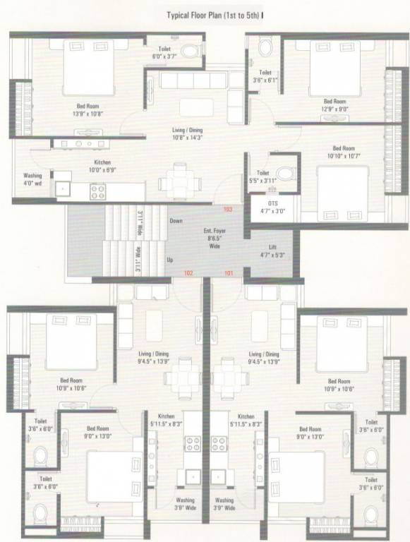 shivalay e Shivalay E Cluster Plan for Typical Floor