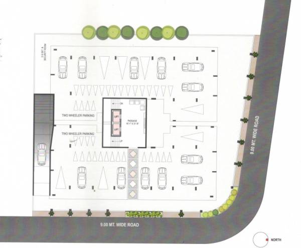  homes Ground Floor Cluster Plan