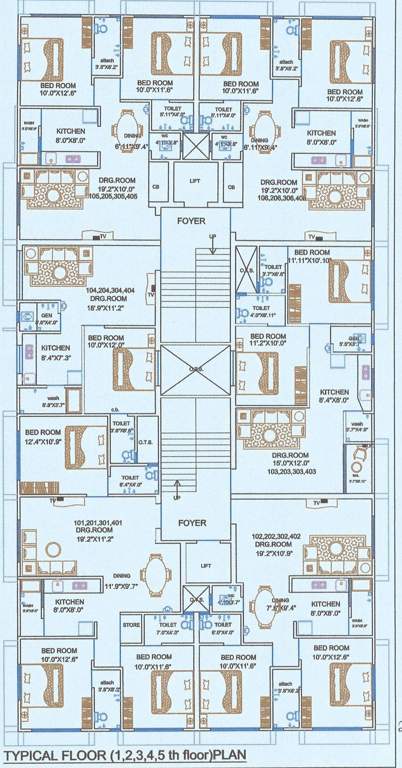  bagh e zehra Bagh E Zehra Cluster Plan From 1st To 6th Floor