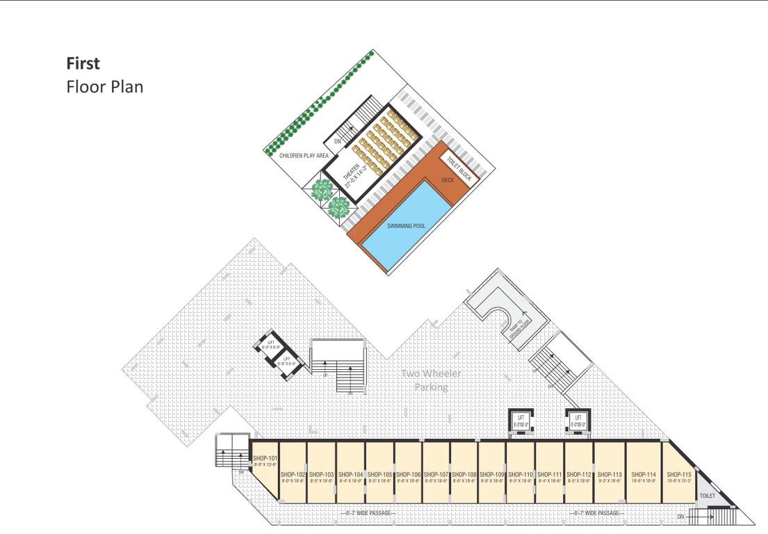  shyama sky life First Floor Cluster Plan