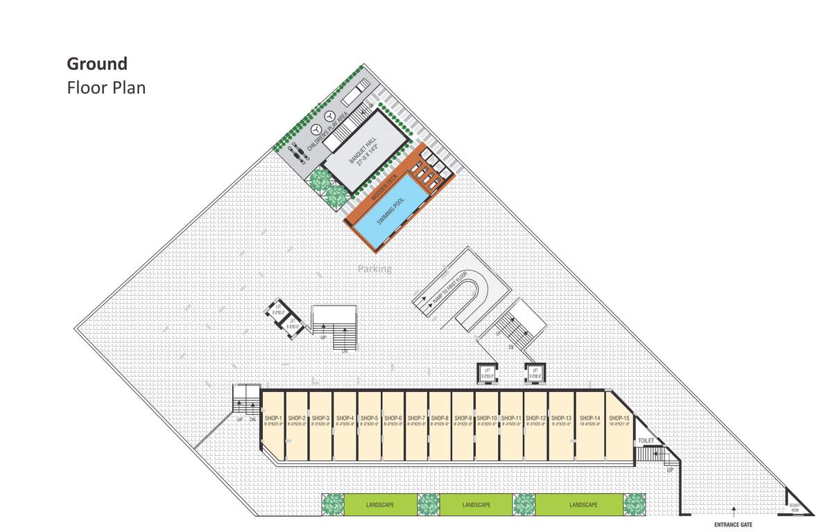  shyama sky life Ground Floor Cluster Plan