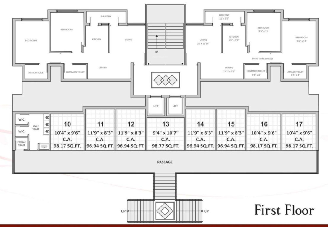  heights wing c Swati Heights Wing C Cluster Plan