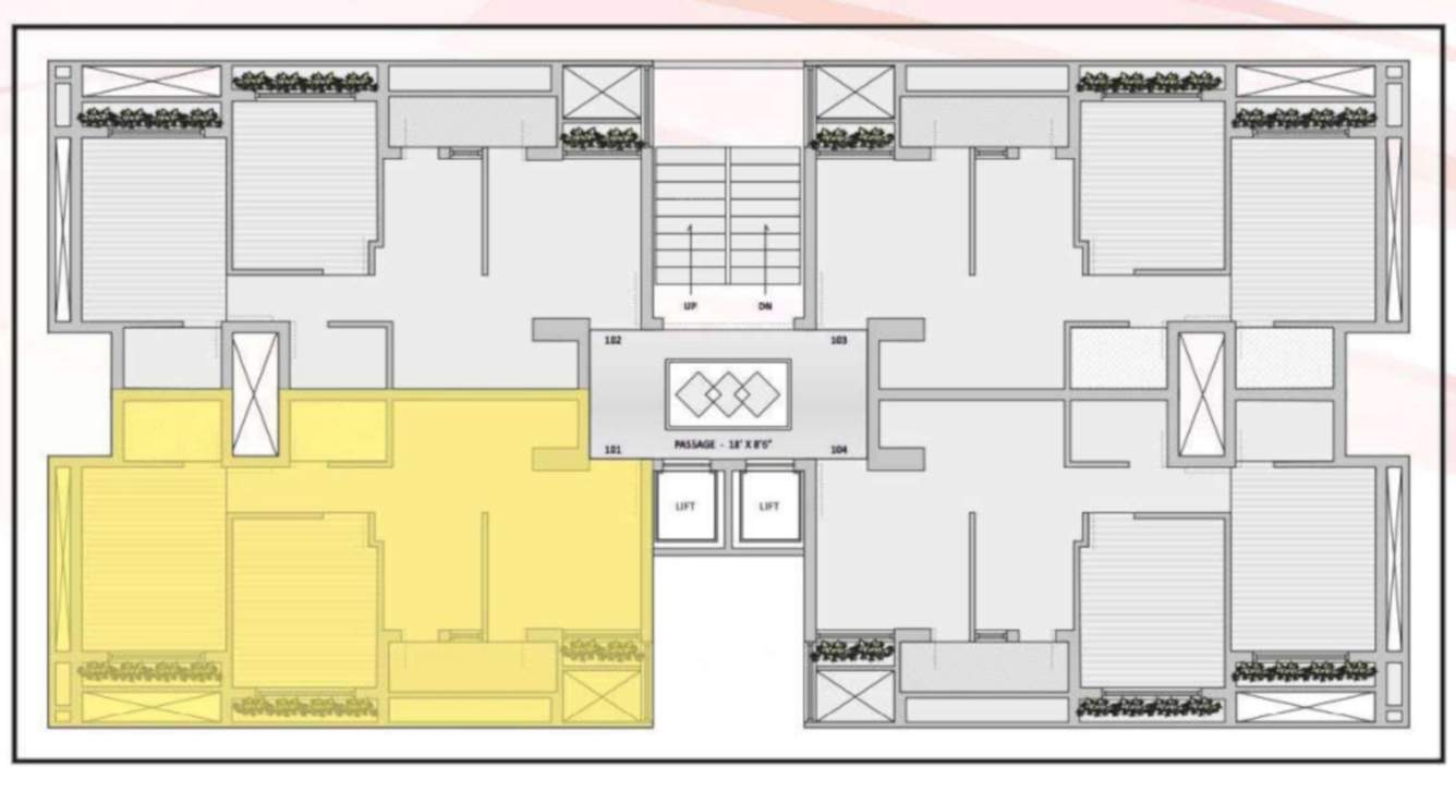  heights wing c Swati Heights Wing C Cluster Plan from 1st to 8th Floor