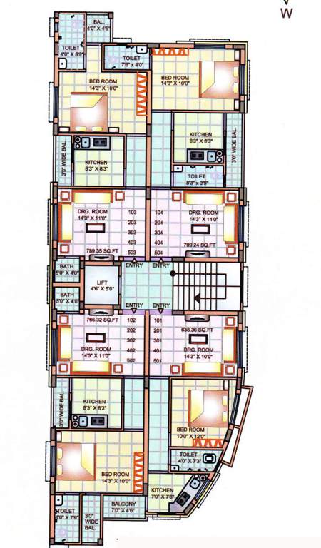  dr sidi residency Dr Sidi Residency Cluster Plan From 1st To 4th Floor
