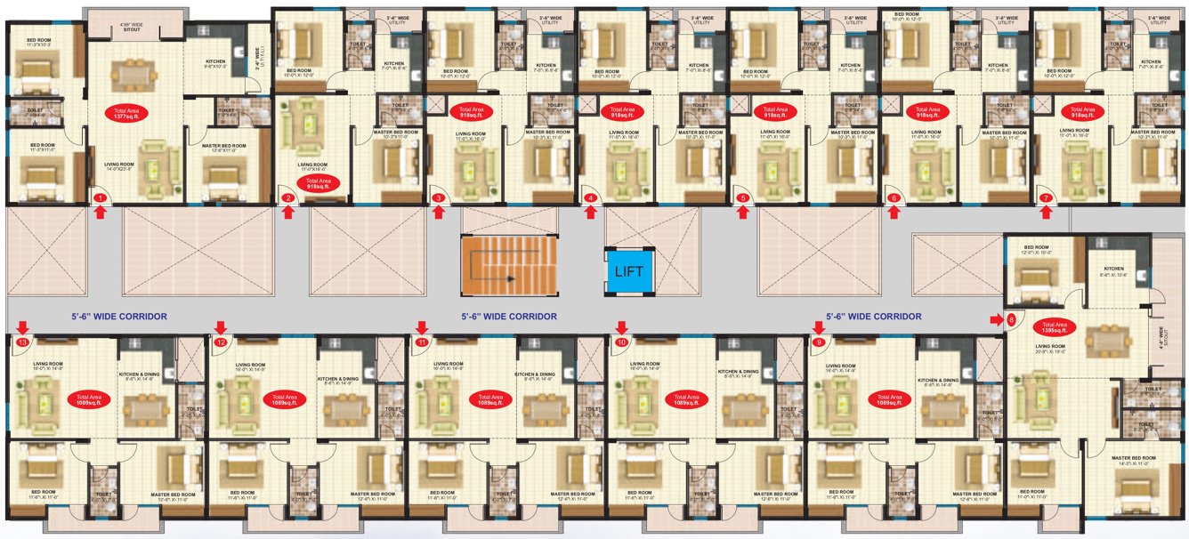  elite ii Habulus Elite II Cluster Plan from 1st to 5th Floor