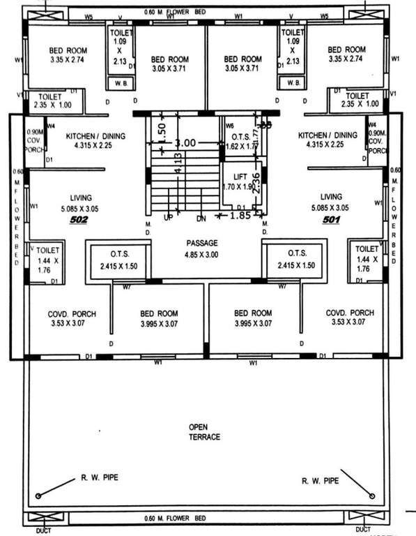  vraj bhoomi avenue Fifth Floor Cluster Plan
