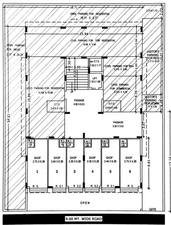  vraj bhoomi avenue Ground Floor Cluster Plan