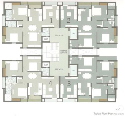  vivanta-heights Vivanta Heights Cluster Plan for typical 1st to 6th Floor