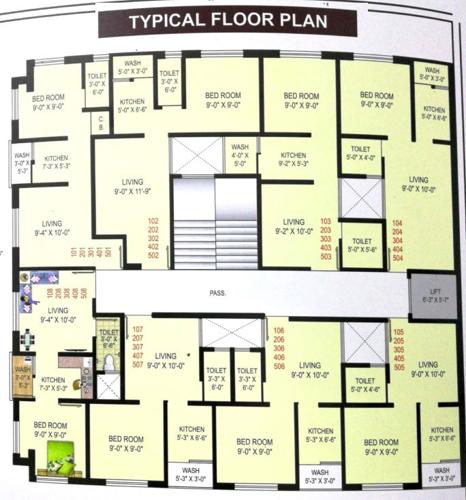  city-sopan City Sopan Cluster Plan for typical  Floor