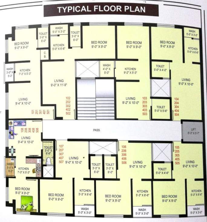  city sopan City Sopan Cluster Plan for typical  Floor