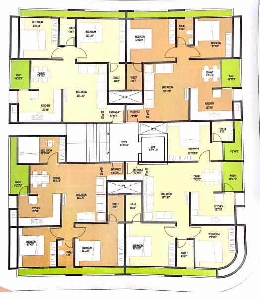  one One Cluster Plan From 1st To 5th Floor