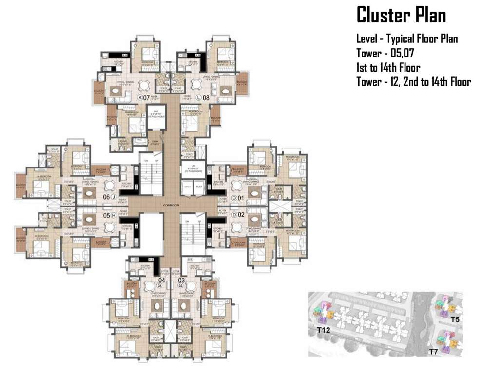  primrose hills ph i Tower 5 Cluster Plan from 2nd to 14th Floor