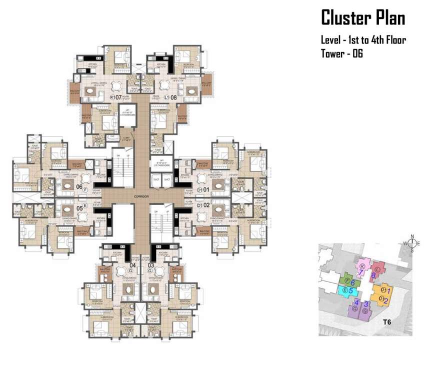  primrose hills ph i Tower 6 Cluster Plan from 1st to 4th Floor