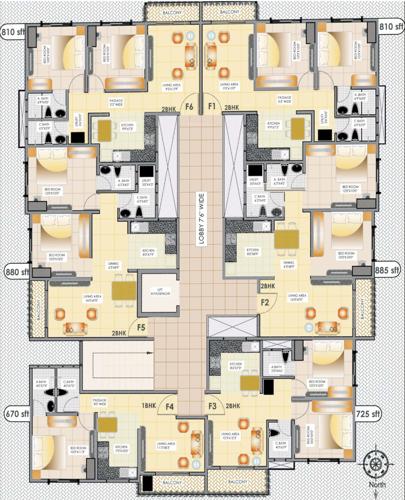  venus-apartment Venus Apartment Cluster Plan from 1st to 4th Floor