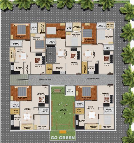  orchid Go Green Orchid Cluster Plan from 1st to 5th Floor
