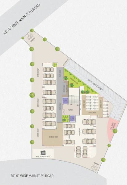  apartment Basement Floor Apartment Cluster Plan