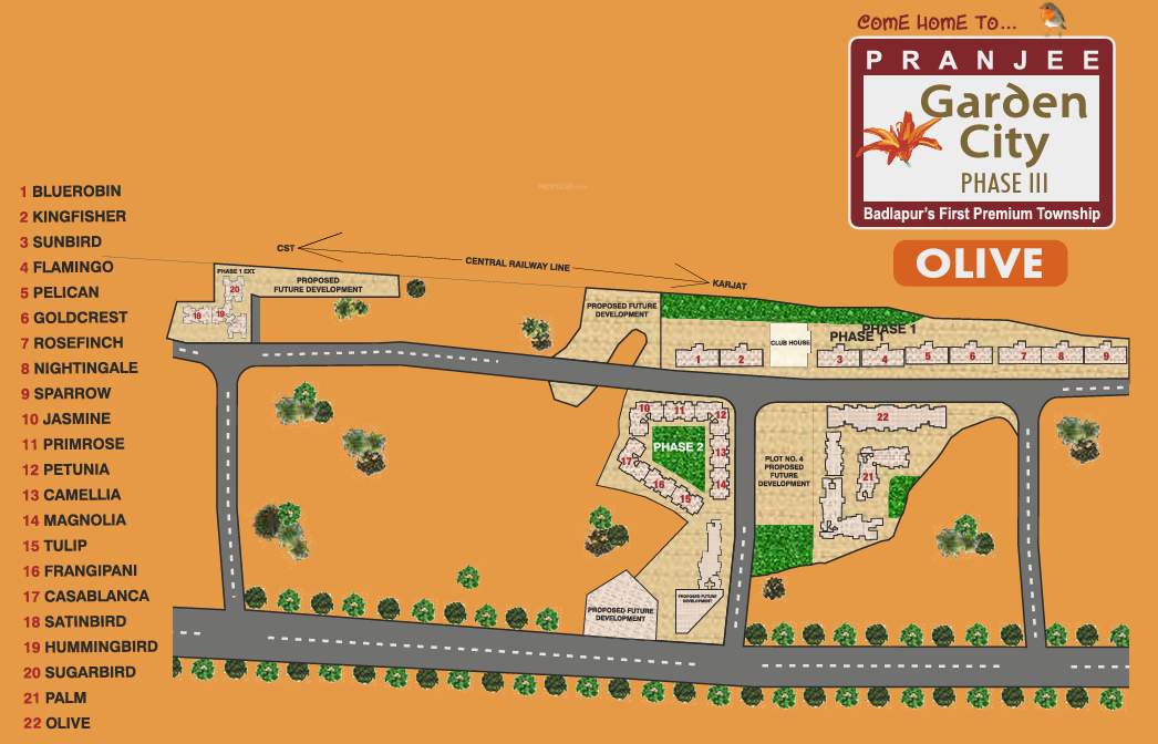  olive phase iii pranjee garden city Master Plan
