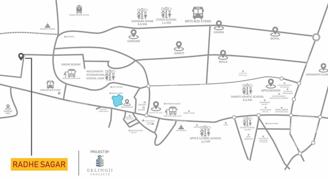  radhe sagar Location Plan