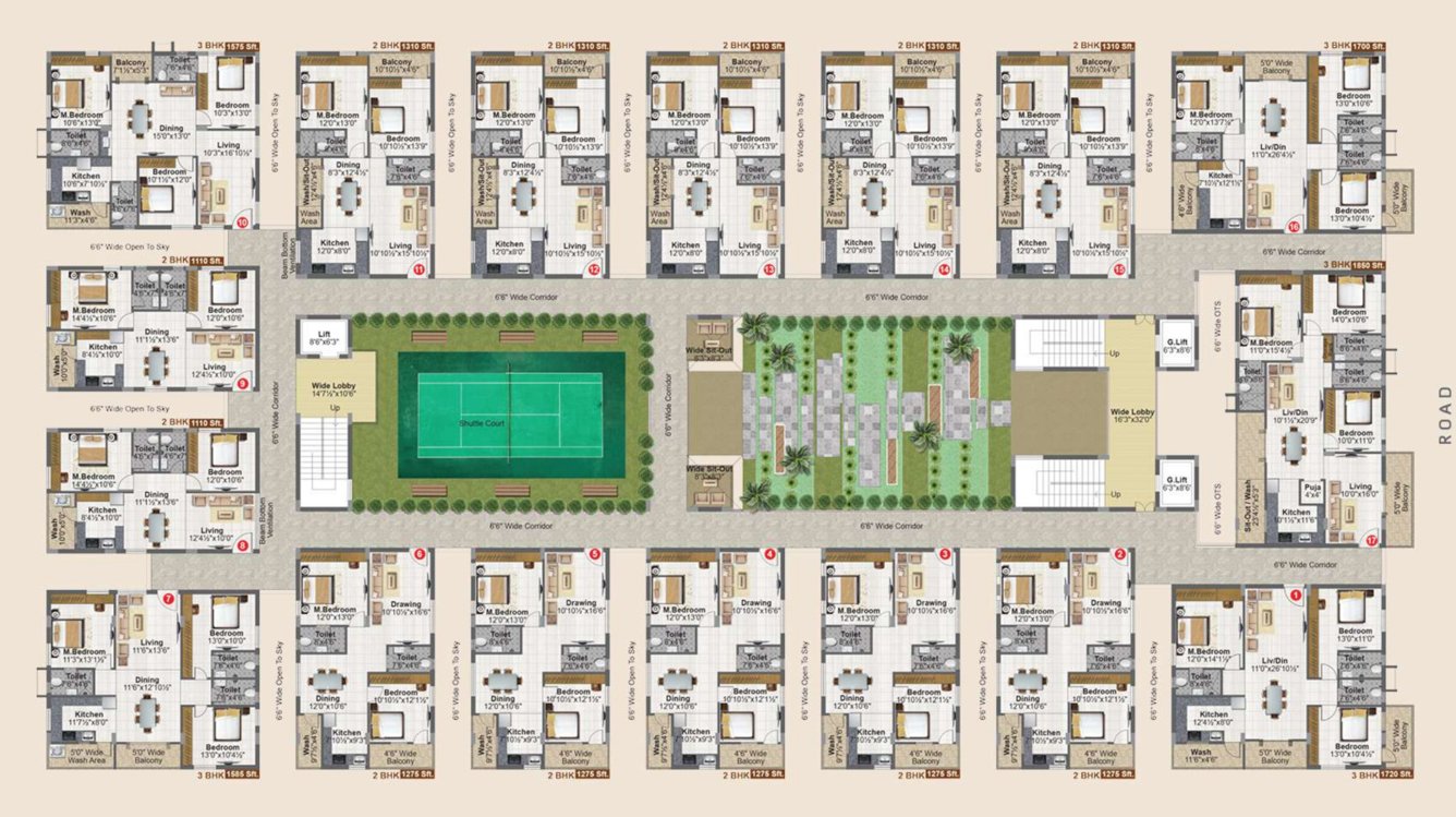  meenazi elite Block A Cluster Plan