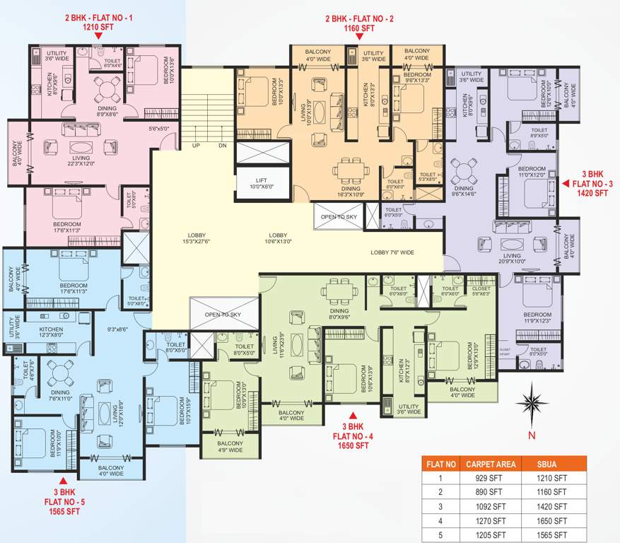  province Nirmala Province Cluster Plan from 1st to 4th Floor
