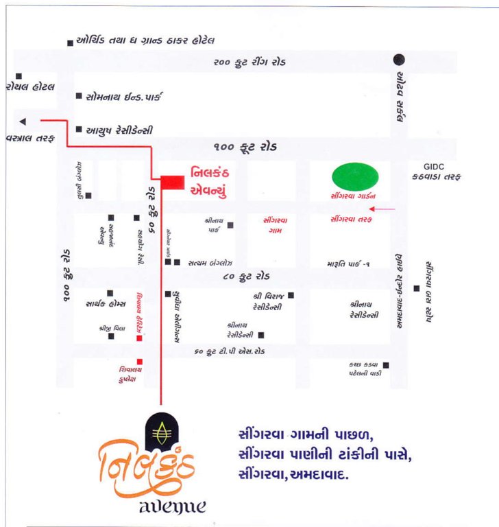 nilkanth avenue Location Plan