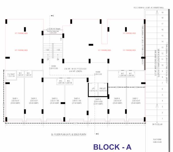  platinum Tower A Cluster Plan