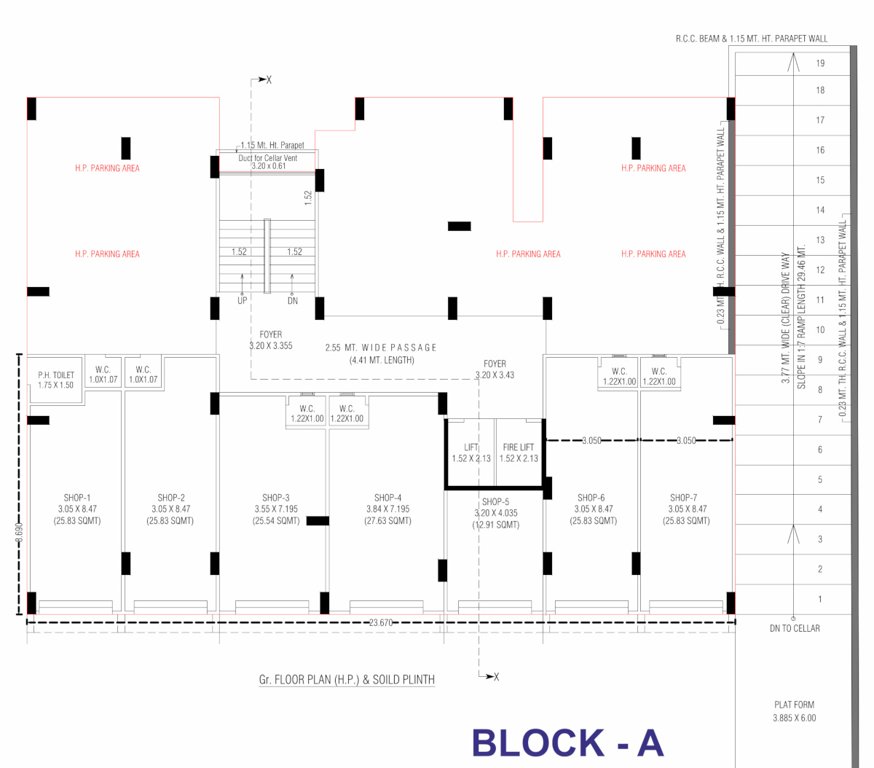  platinum Tower A Cluster Plan