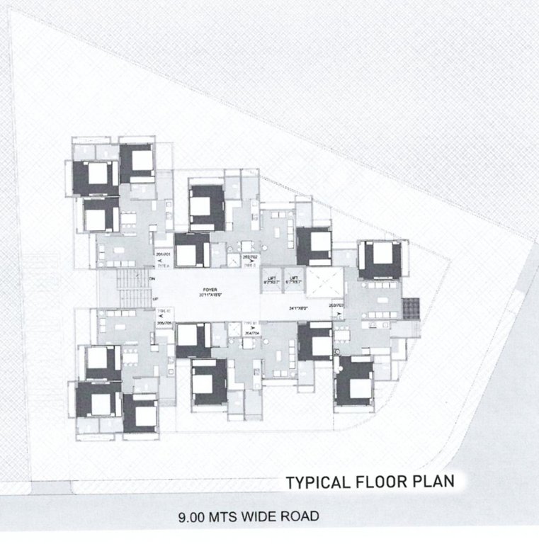  sky Shrikunj Sky Cluster Plan from 2nd to 7th Floor